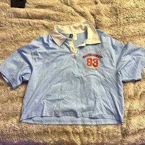 Light Blue Crop Top, H&M, Size M, Womens